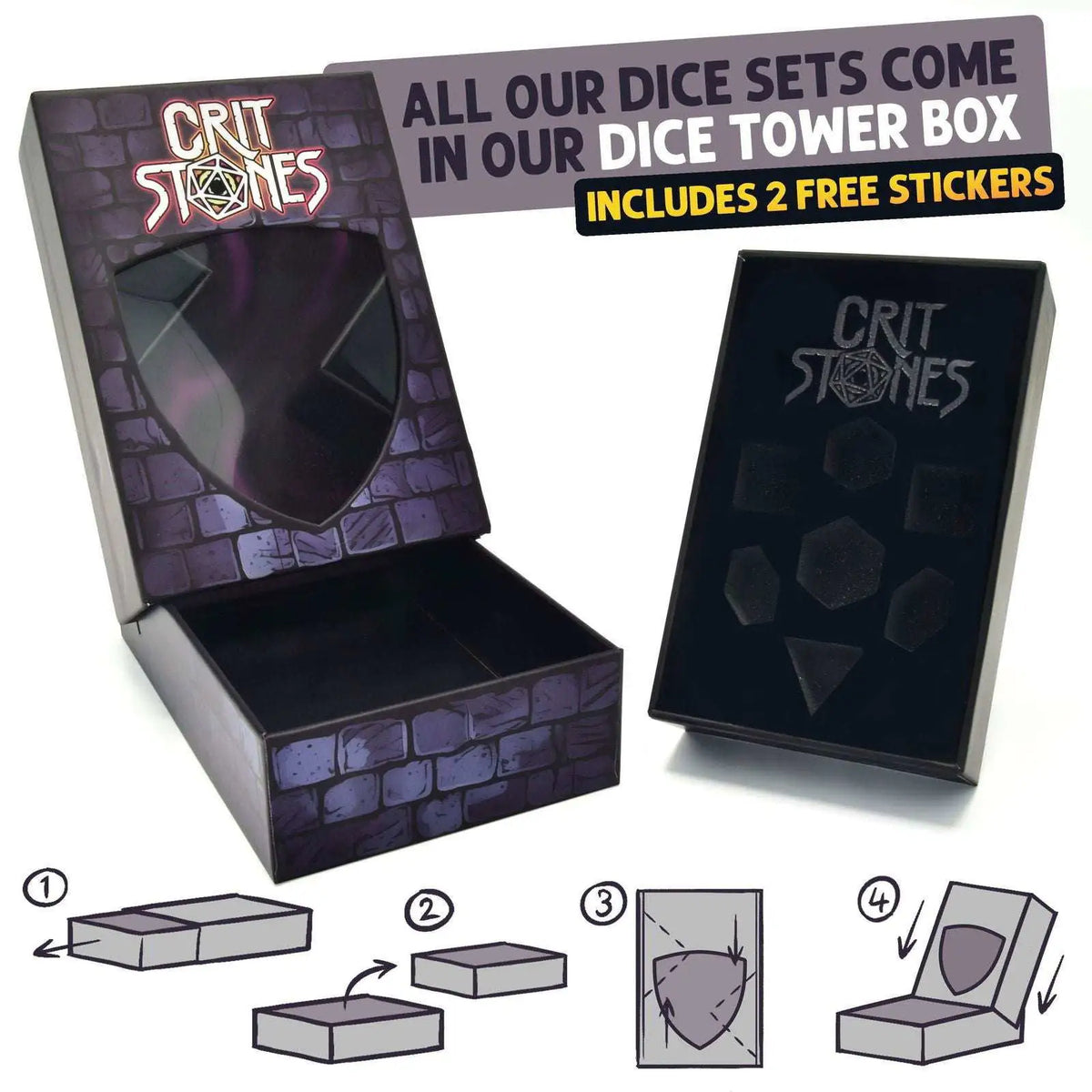 Glassstaff - Visions of the Void Floating Eye RPG Dice Set - CritStones Dice