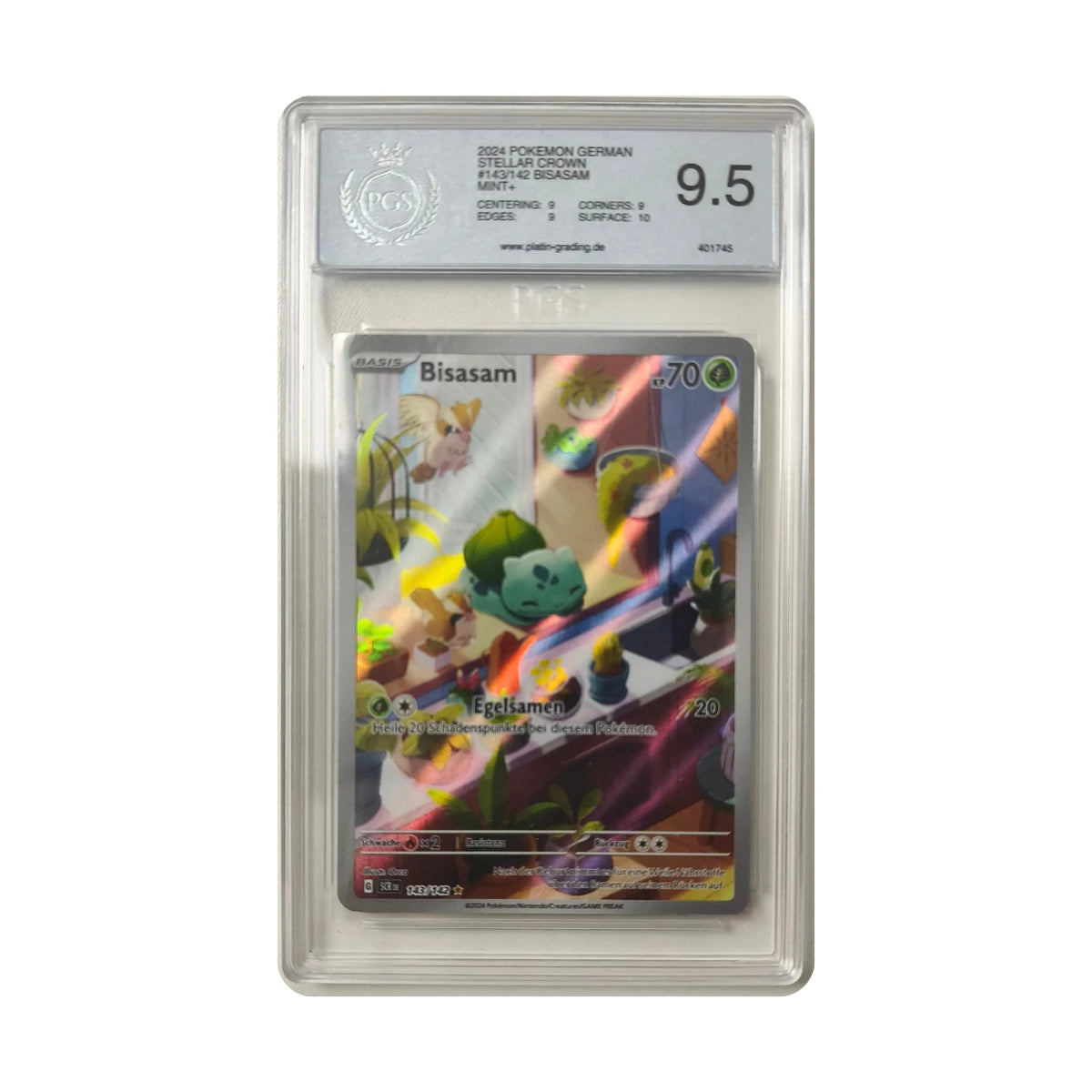 Pokémon - Bisasam #143/142 (Stellarkrone) – PCS 9.5 Mint+