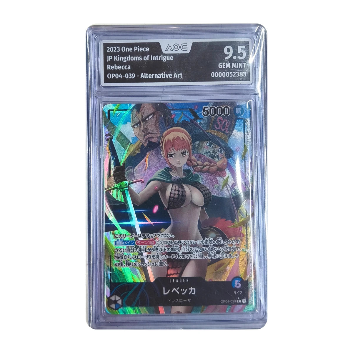 One Piece - Rebecca OP04-039 (Kingdoms of Intrigue) – AOG 9.5 Gem Mint