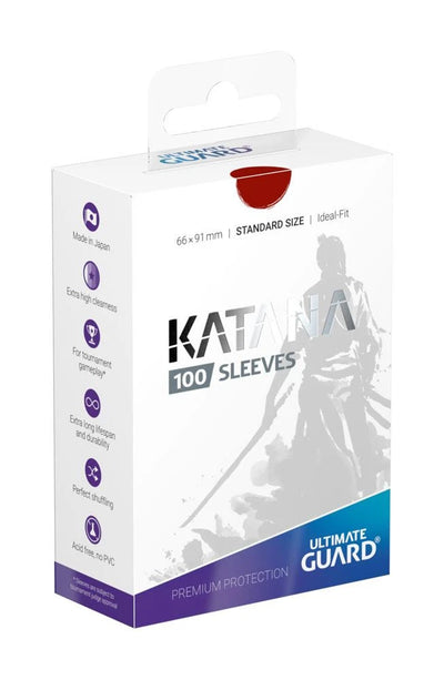 Ultimate Guard - Katana Sleeves Standard Size Rot - 100 Stück