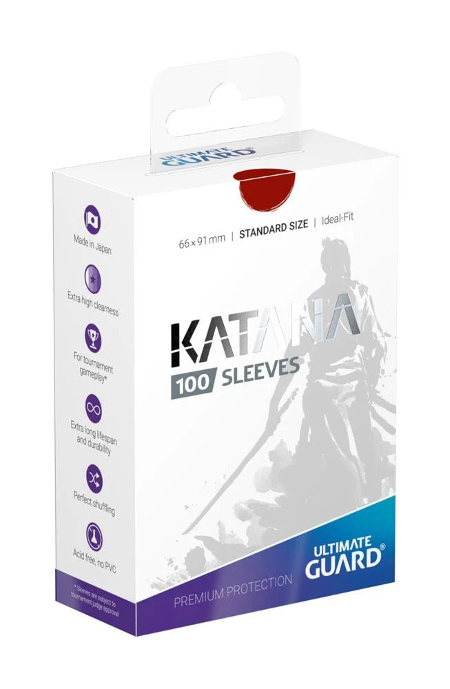 Ultimate Guard - Katana Sleeves Standard Size Rot - 100 Stück